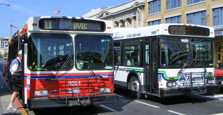 Victoria Regional Transit New Flyer D40LF 8084 & 9889